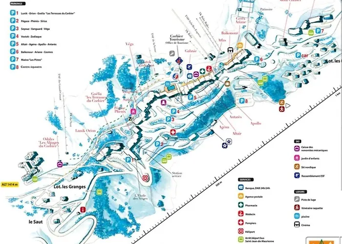 5pers - Balcon - Aux Pieds - Piscine شقة لي كوربيه